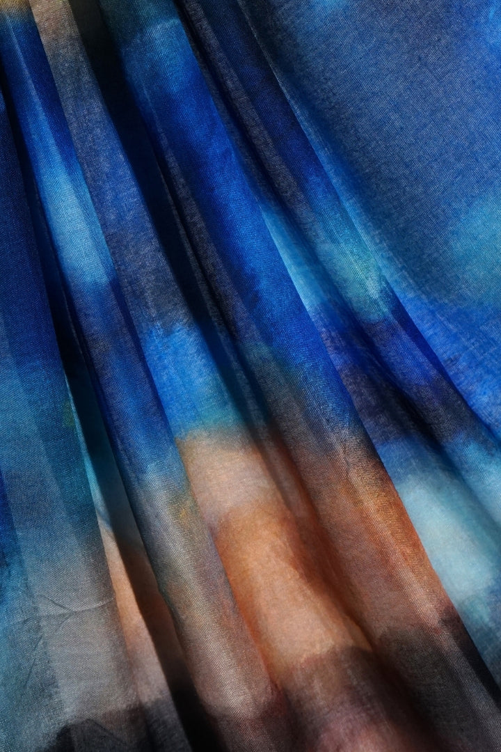 Printed Viscose Modal Hijab - Ember Ocean
