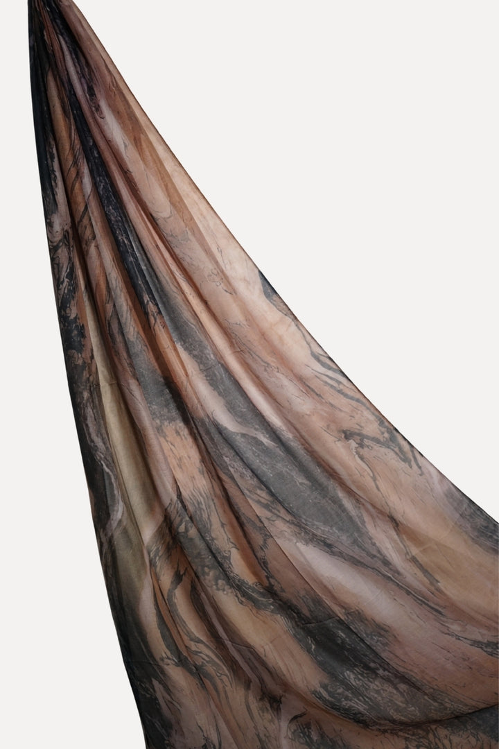 Safari Printed Lawn Hijab - Espresso Spot