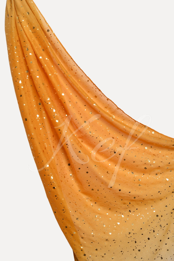 Fancy Ombre Lawn Hijab - Fire