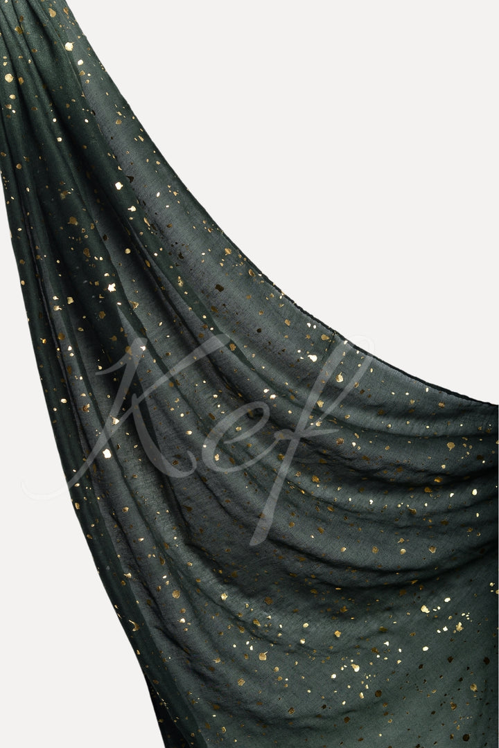 Fancy Ombre Lawn Hijab - Green Sky