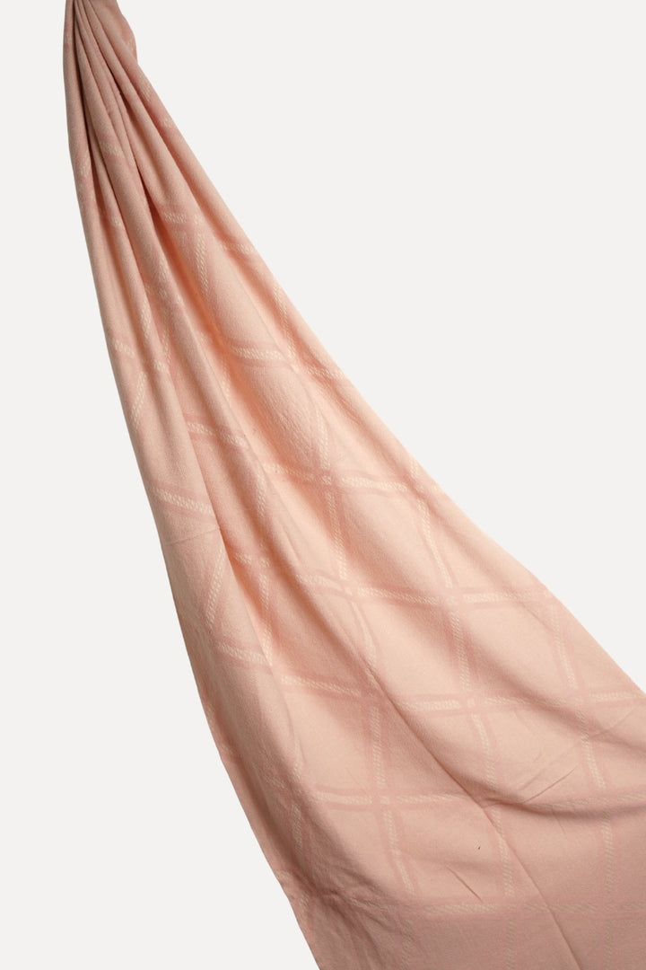 Grid Patterned Cashmere - Flamingo