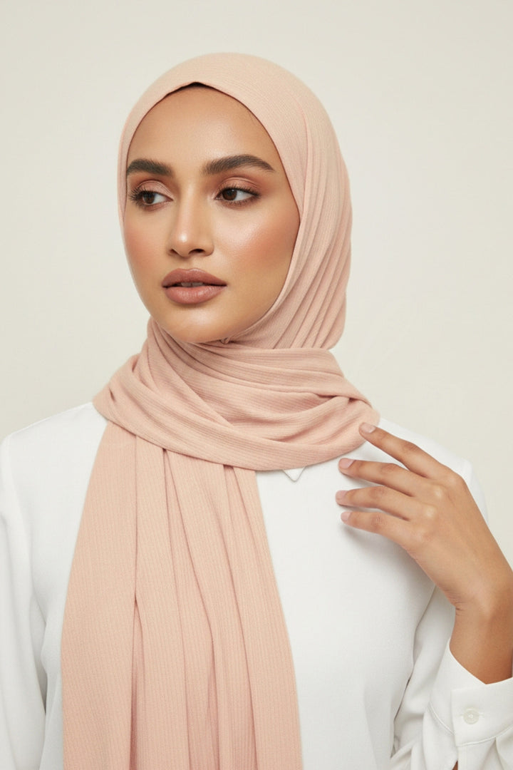 Bamboo Jersey Hijab - Flamingo