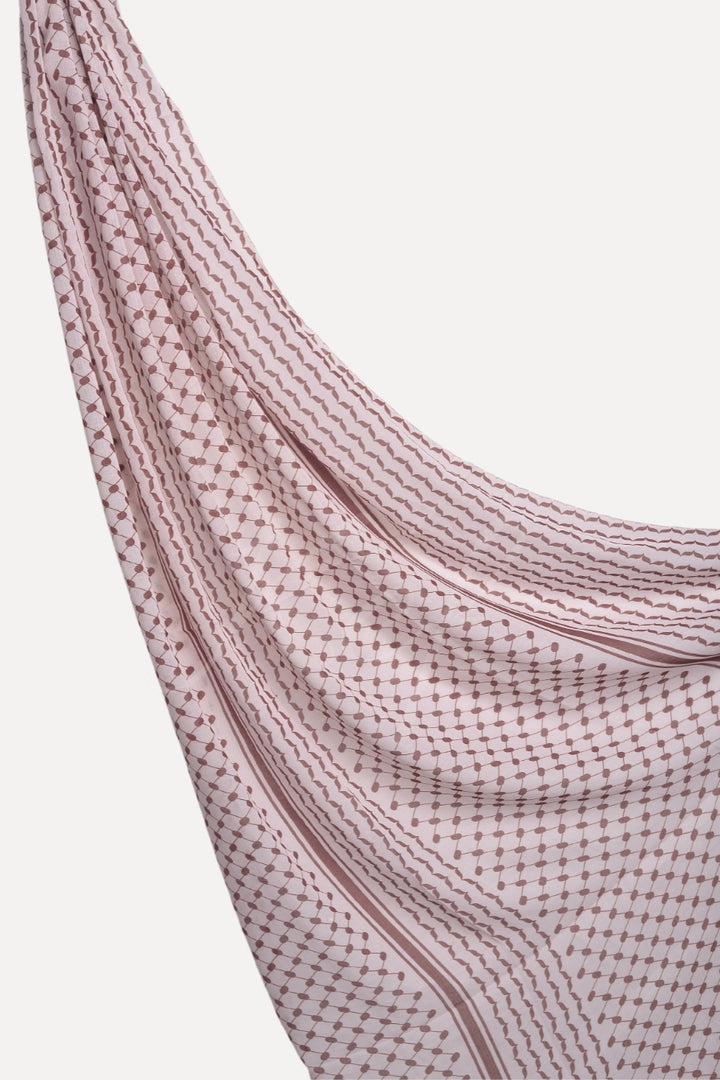 Printed Modal - Flamingo ( Keffiyeh )