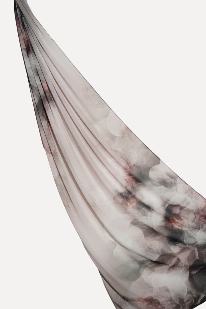 Floral Printed Chiffon Hijab - Floral Blush