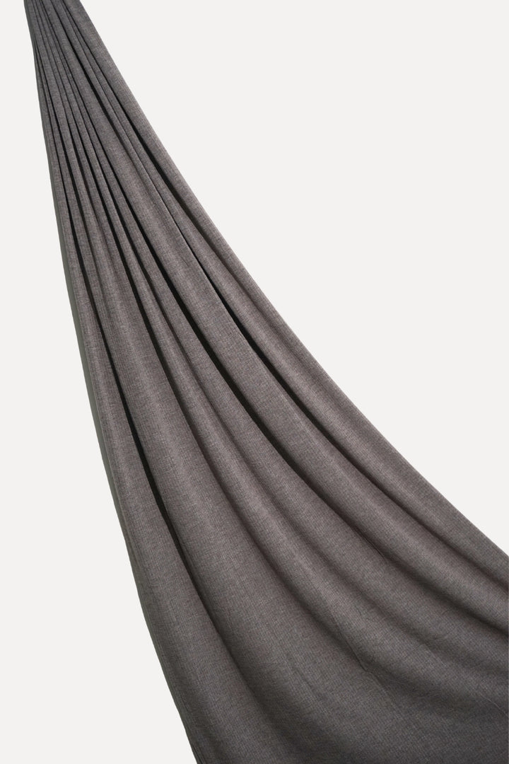 Ribbed Jersey Hijab - Fog Grey