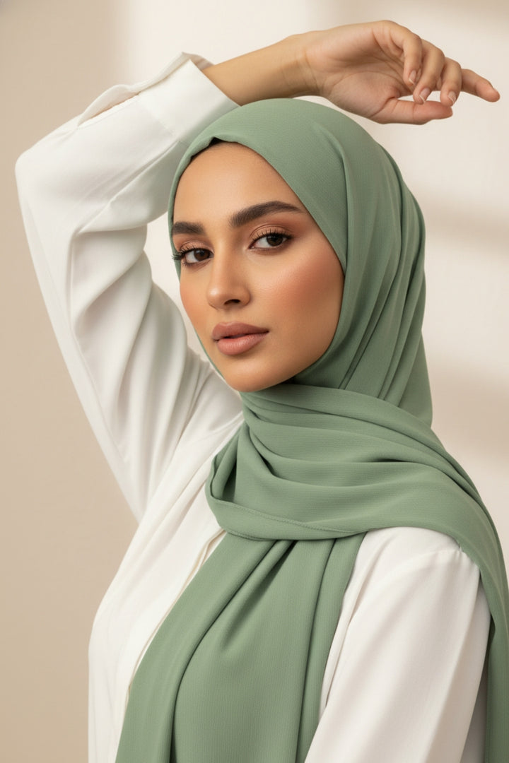 Textured Chiffon - Fresh Mint