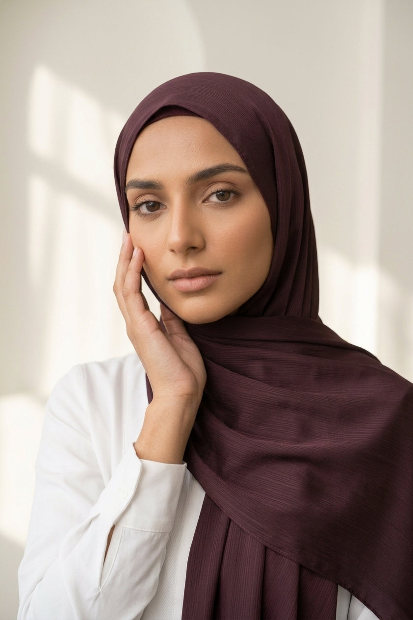 Bamboo Jersey Hijab - Brunette