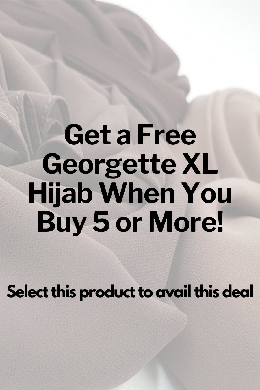 Georgette XL Hijab - Buy 5 Get 1 Free