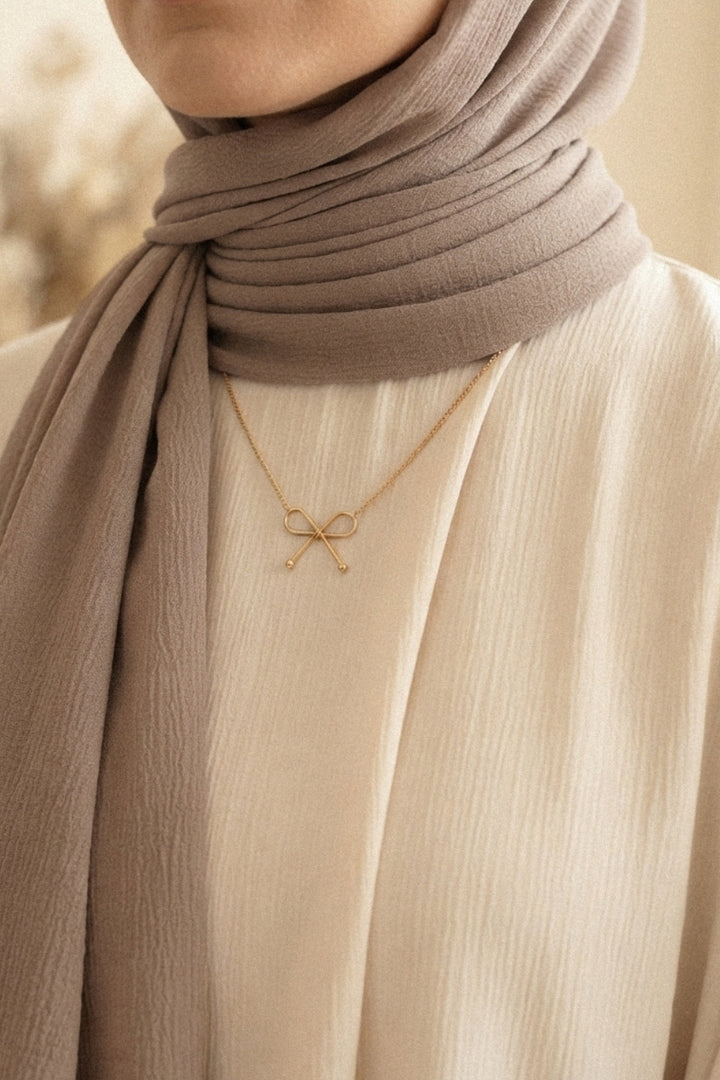 Necklace - Golden Bow