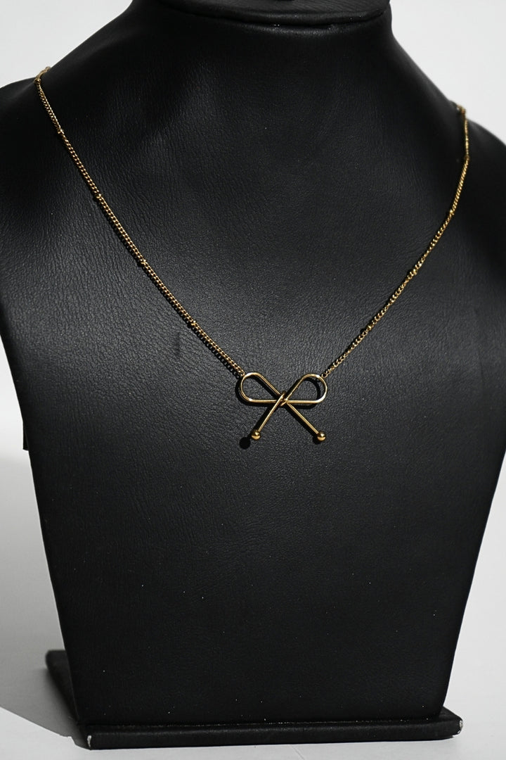 Necklace - Golden Bow