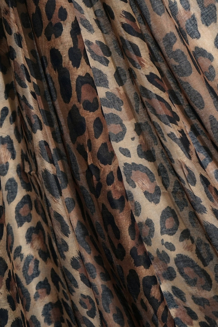Printed Viscose Modal Hijab - Golden Leopard
