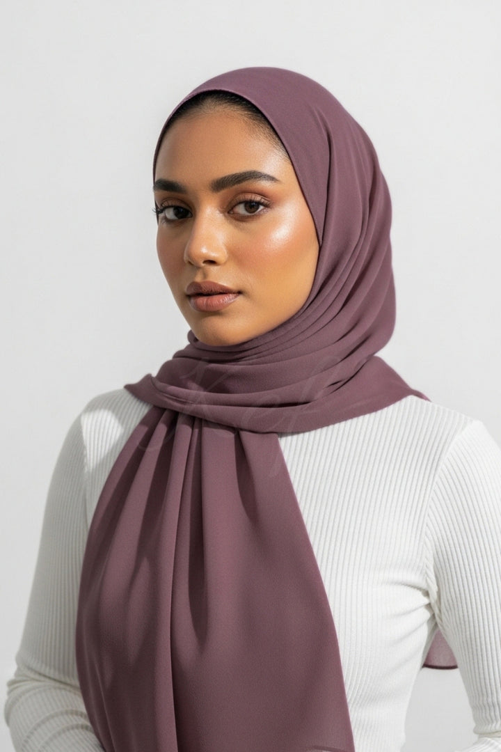 Georgette Hijab - Grape