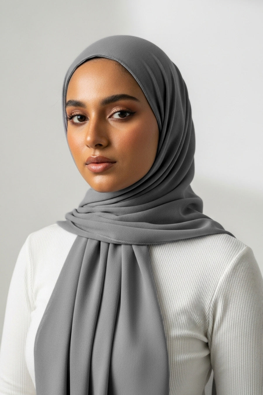 Georgette Hijab - Grey