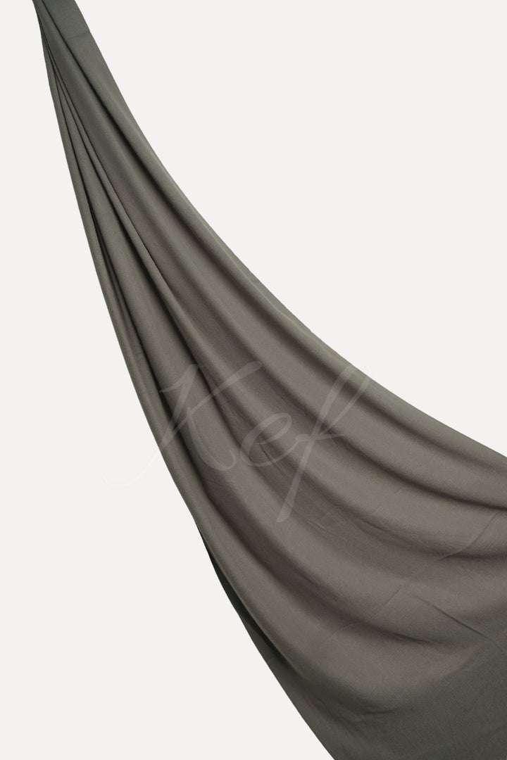 Plain Cashmere Hijab - Grey