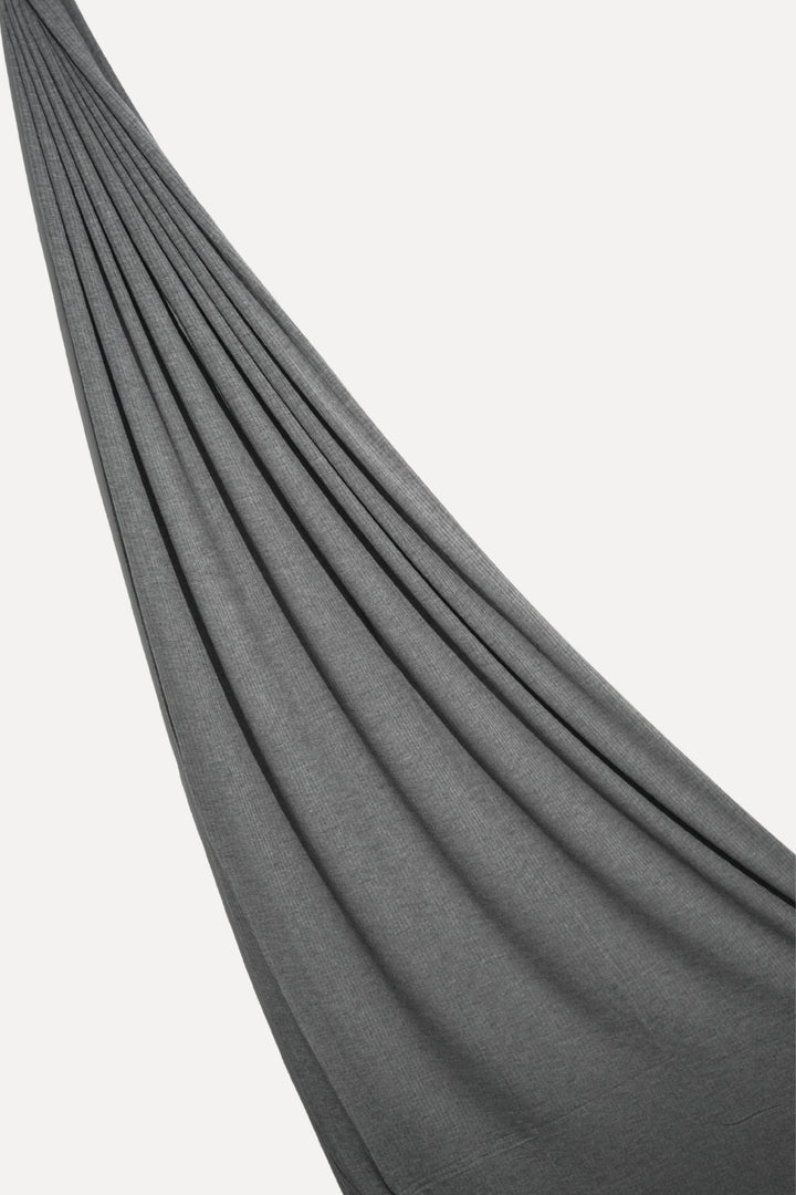 Ribbed Jersey Hijab - Grey