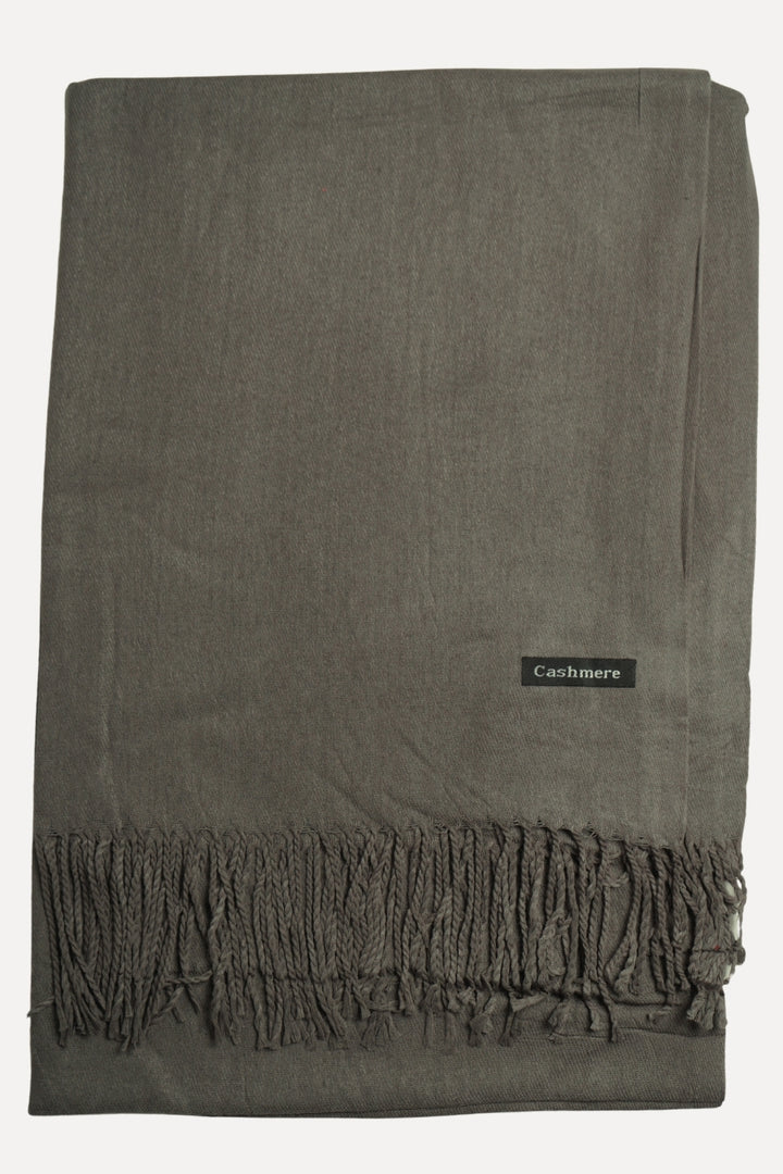 Plain Cashmere Hijab - Grey