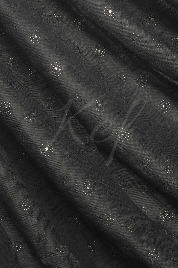 Dotted Embossed Lawn - Dark Grey