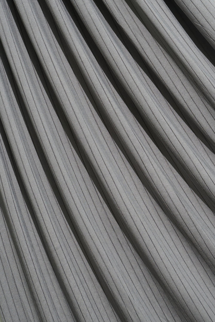 Linear Rib Jersey - Grey