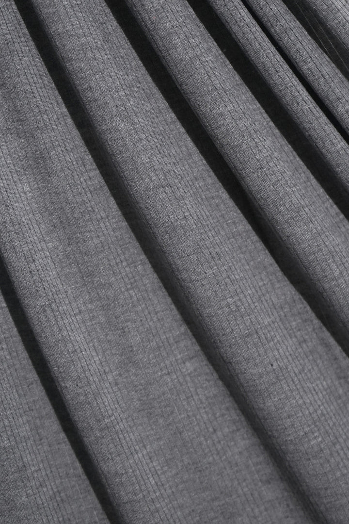 Ribbed Jersey Hijab - Grey