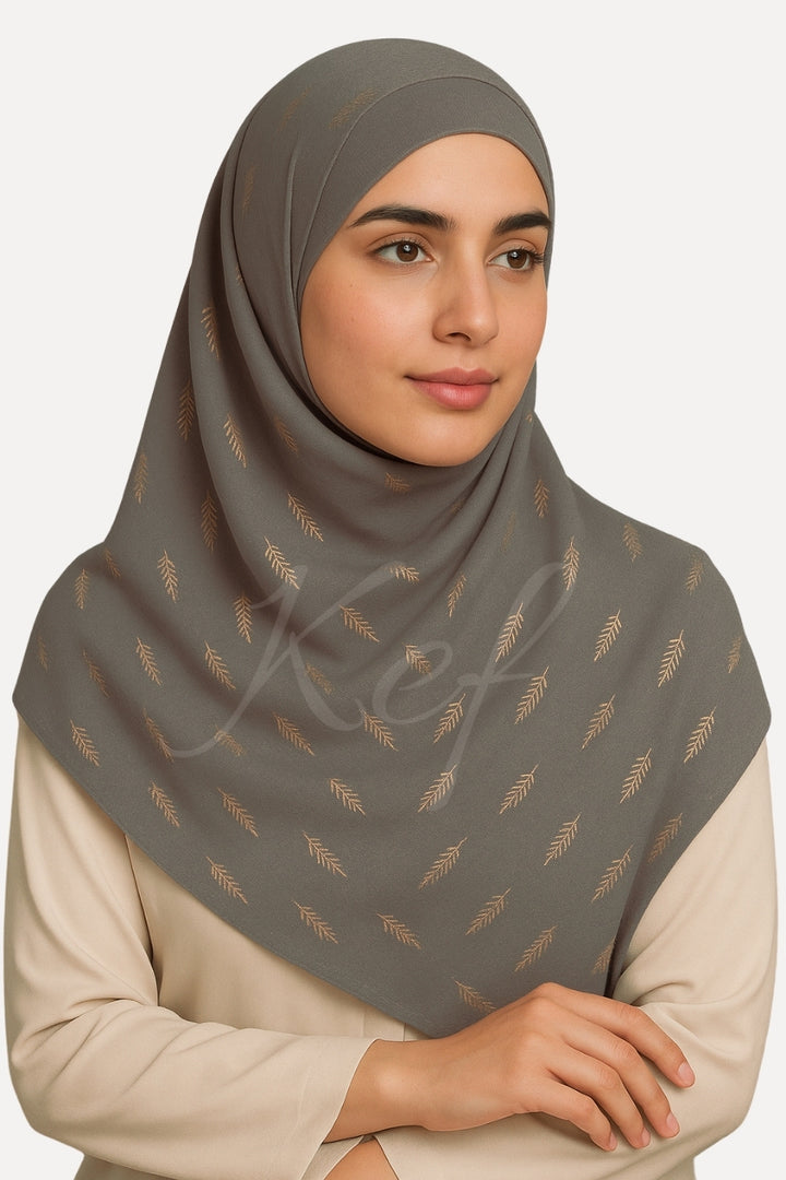 Willow Foil Lawn Hijab - Grey