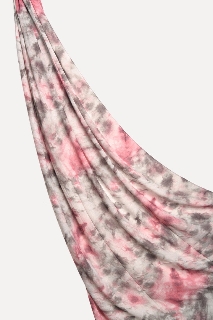 Printed Lawn Tiedye - Greyish Pink