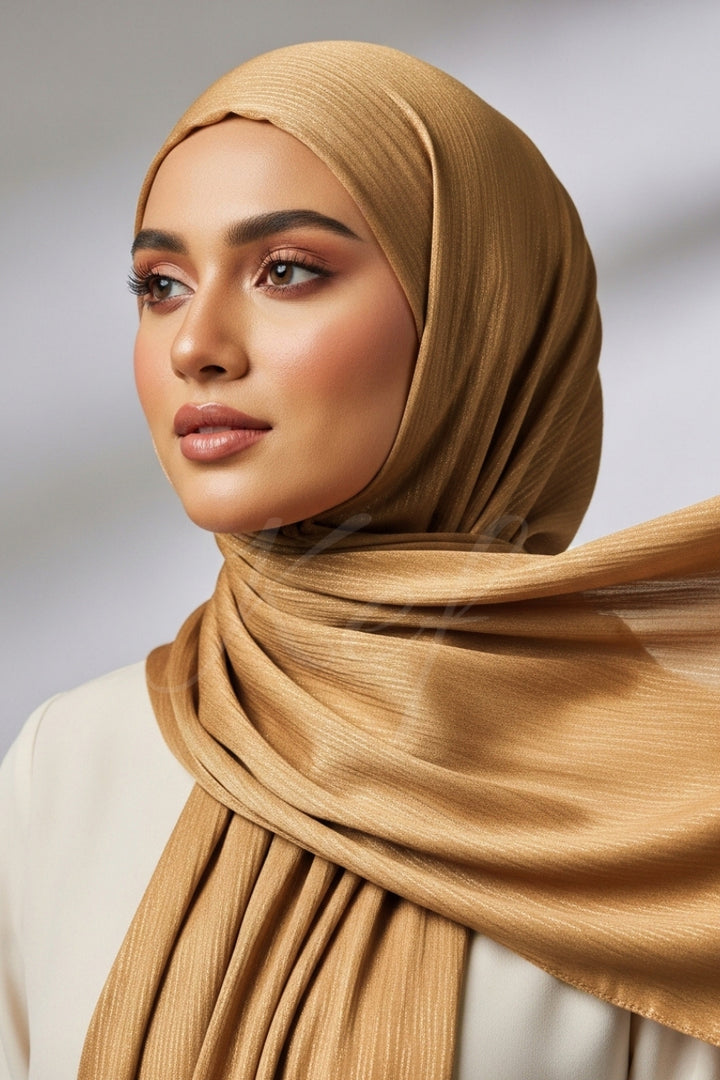 Luxe Chiffon Hijab - Harvest Gold