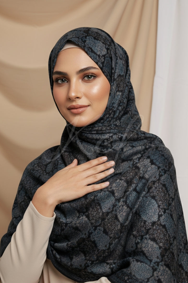 Printed Cashmere Echo Hijab - Haze Prints