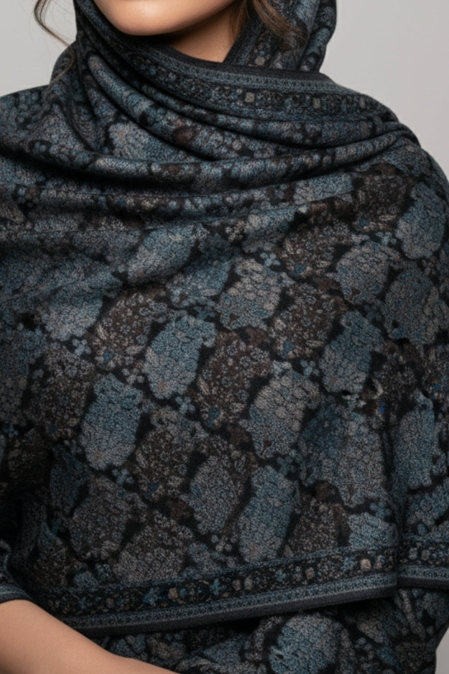 Printed Cashmere Echo Hijab - Haze Prints