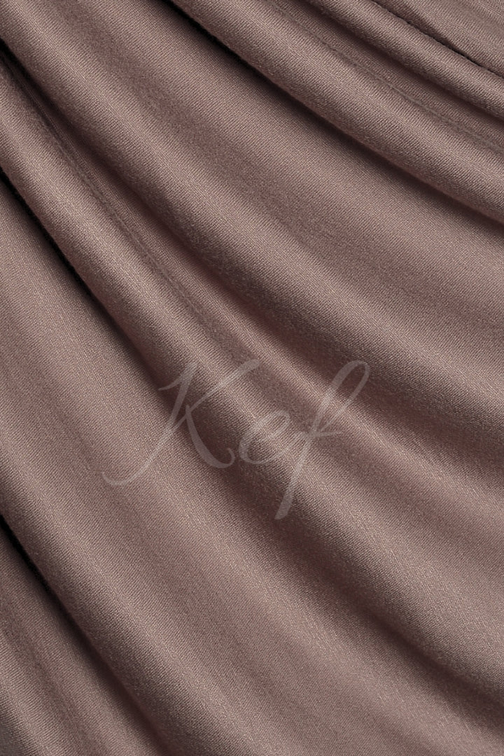 Plain Jersey Hijab - Hazlenut