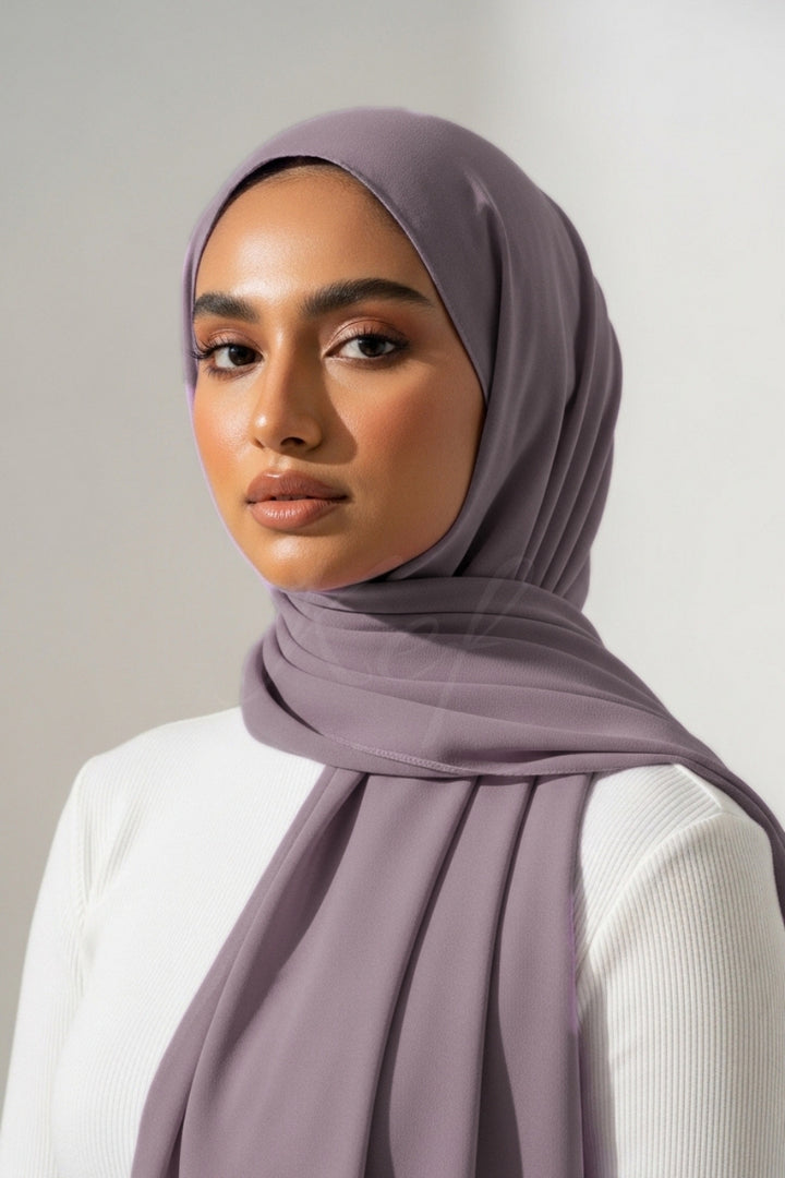 Georgette Hijab - Heather