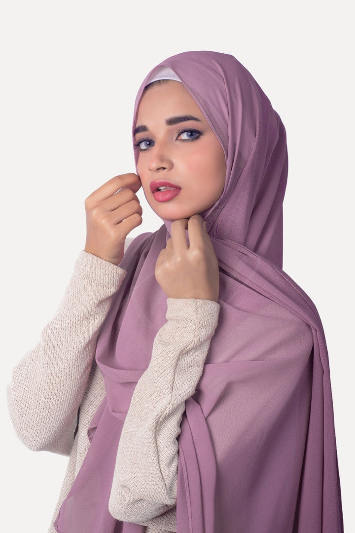 Georgette Hijab - Heather