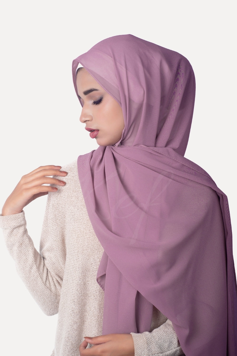 Georgette Hijab - Heather