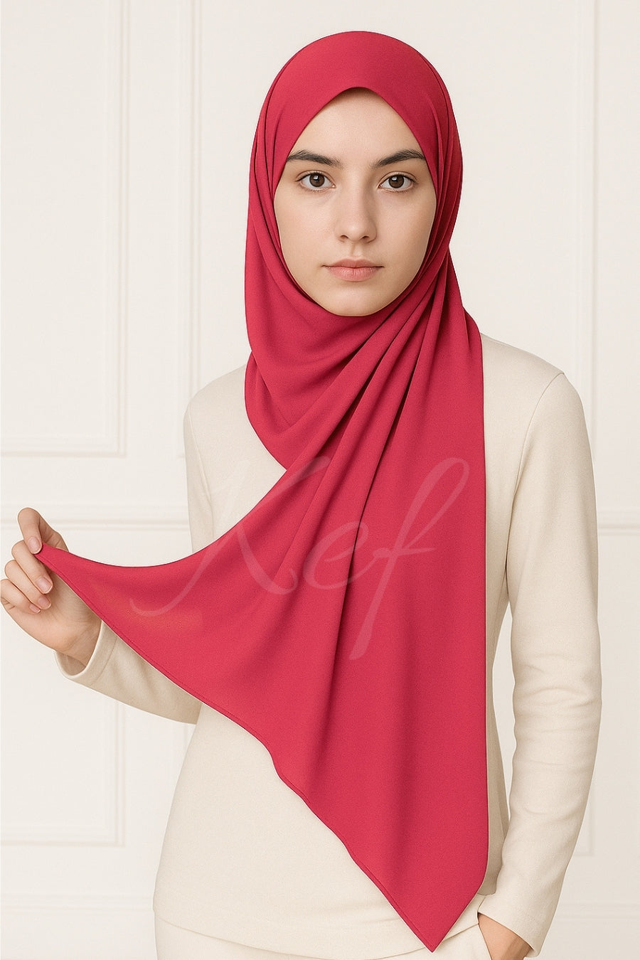 Georgette Hijab - Hot Pink