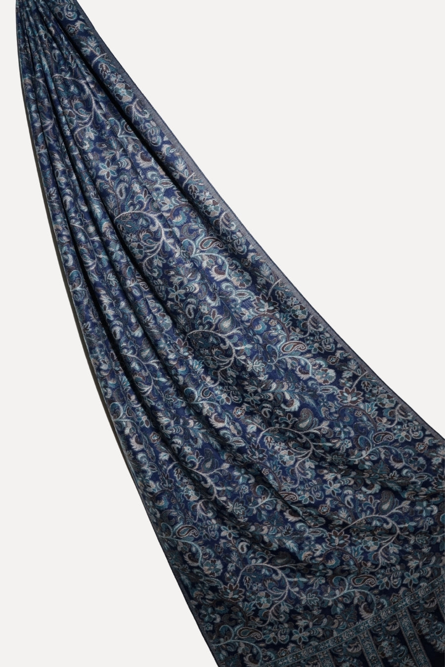 Printed Cashmere Dynasty Hijab - Indigo