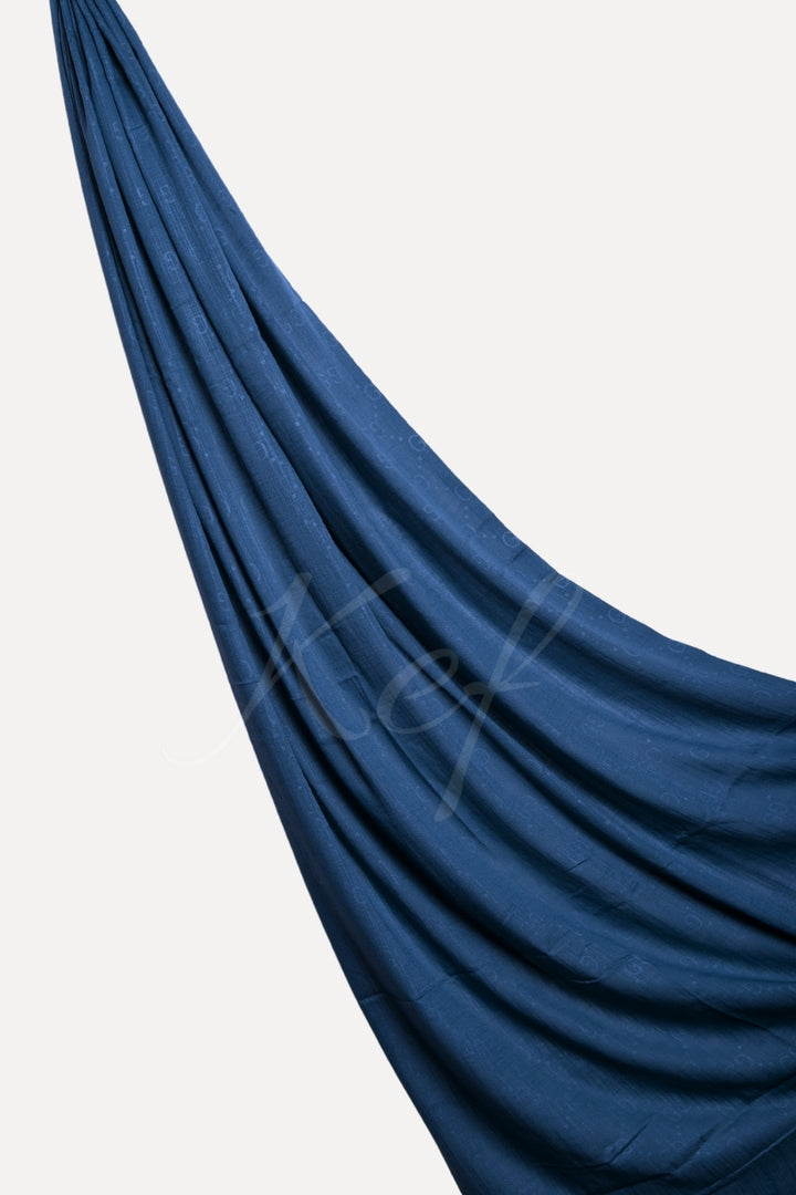 GG Monogram Turkish Lawn Hijab - Indigo