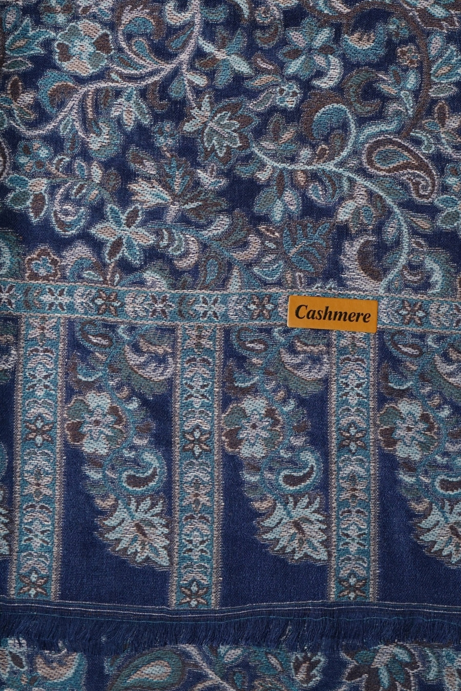 Printed Cashmere Dynasty Hijab - Indigo