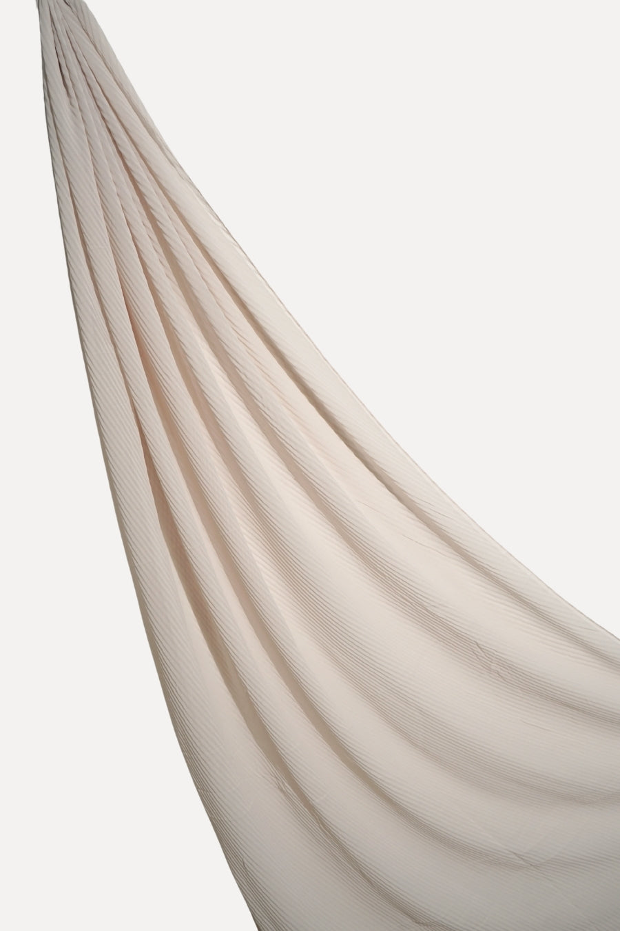 Crinkle Georgette Hijab - Ivory