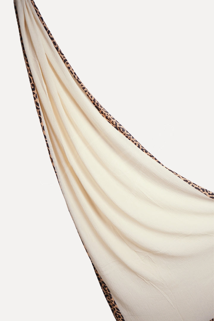 Pleated Crinkle Hijab - Ivory
