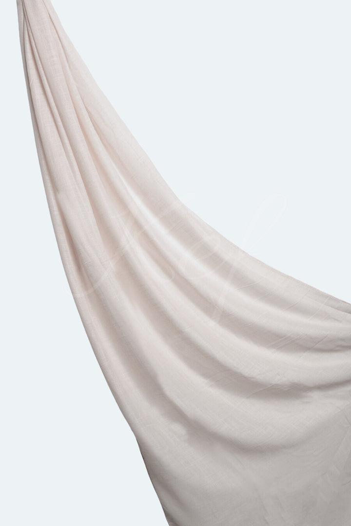 Plain Tassel Lawn Hijab - Ivory