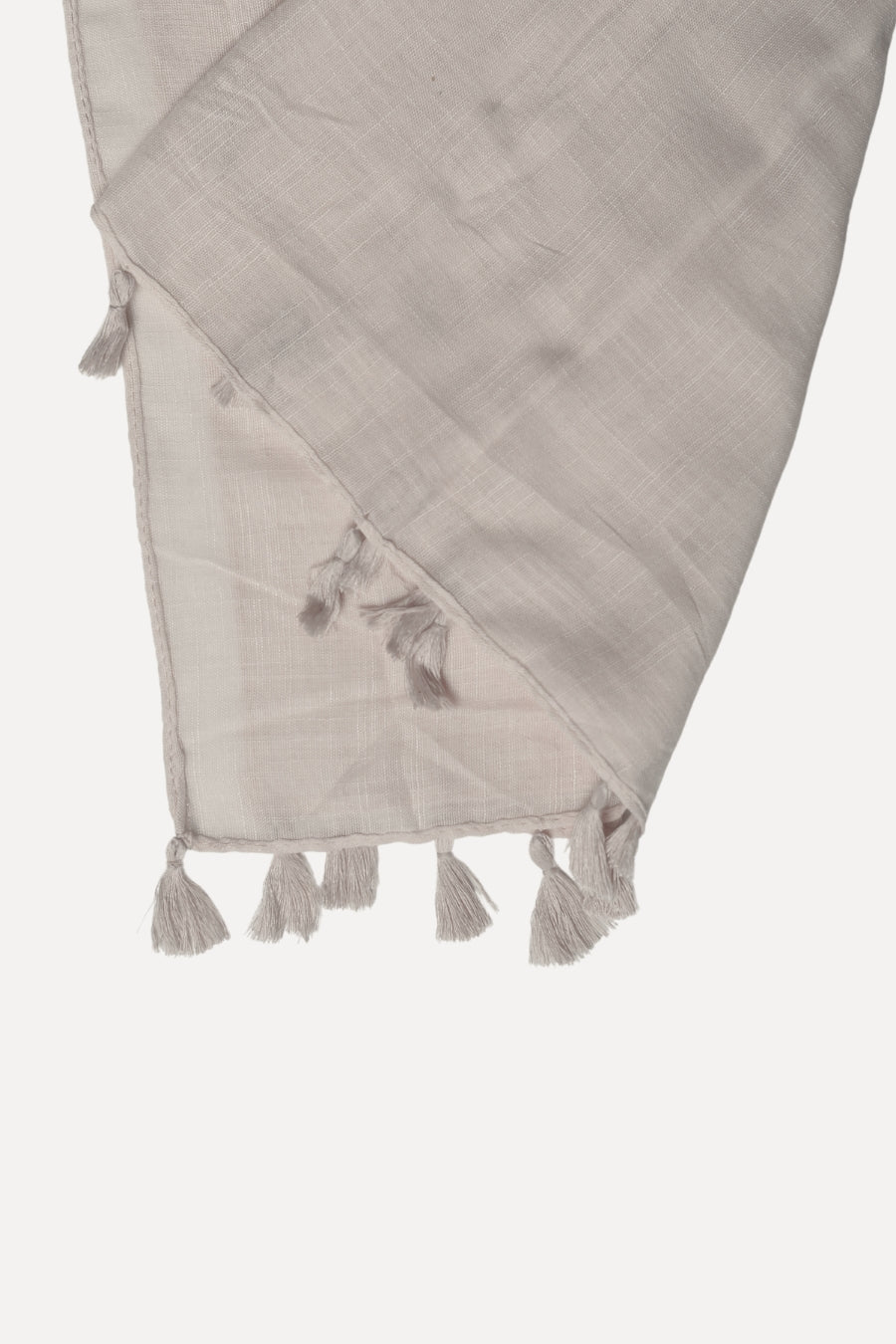 Plain Tassel Lawn Hijab - Ivory