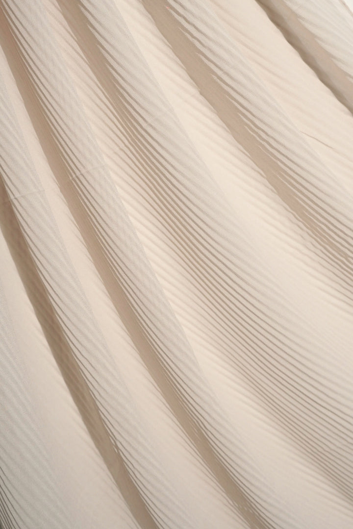 Crinkle Georgette Hijab - Ivory