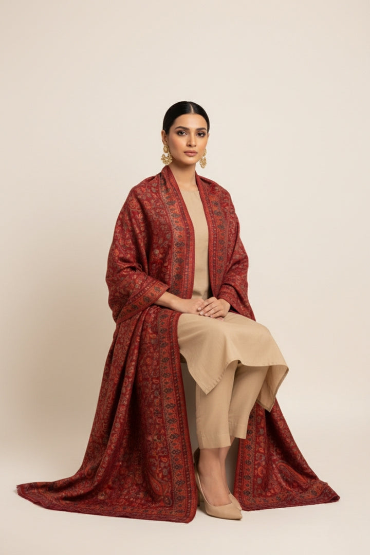 Printed Cashmere Shawl - Kashmira Aura