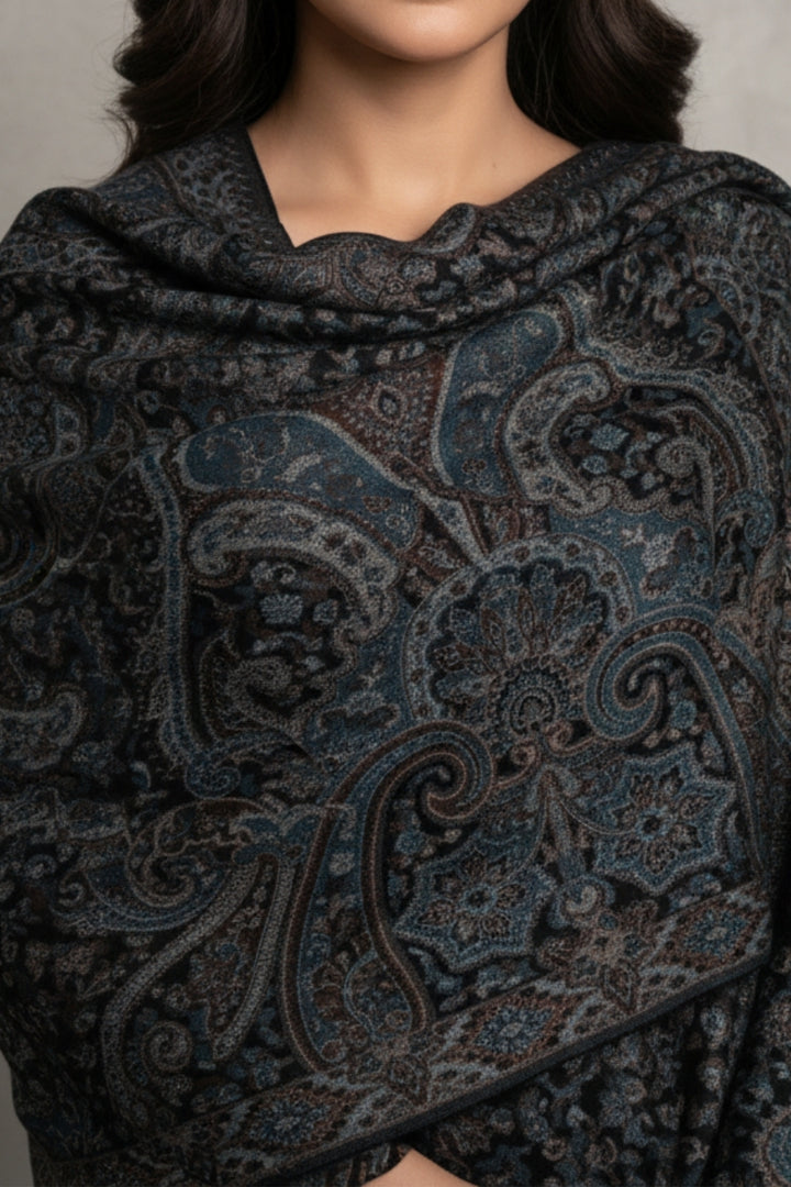 Printed Cashmere Nobel Hijab - Kashmiri Tale