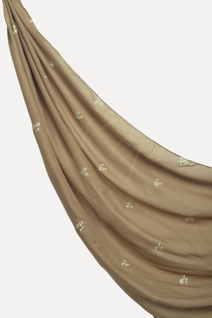 Motif Floral Lawn Hijab - Khaki