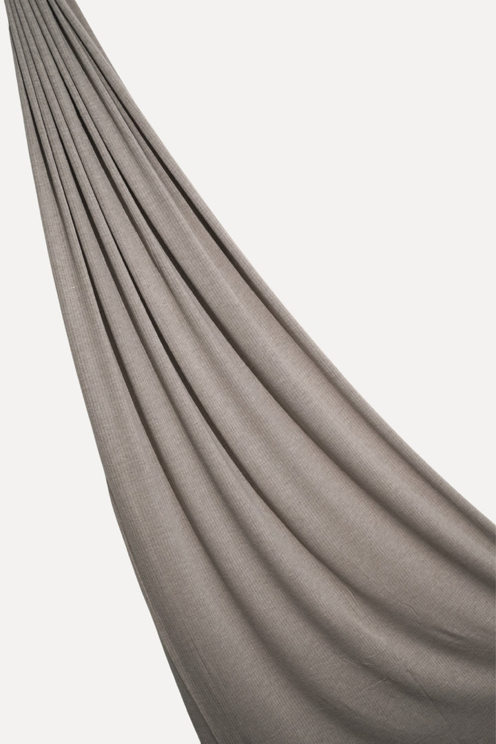 Ribbed Jersey Hijab - Khaki