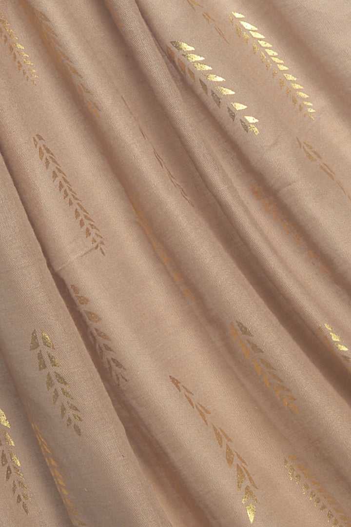 Golden Foil Lawn Hijab - Khaki