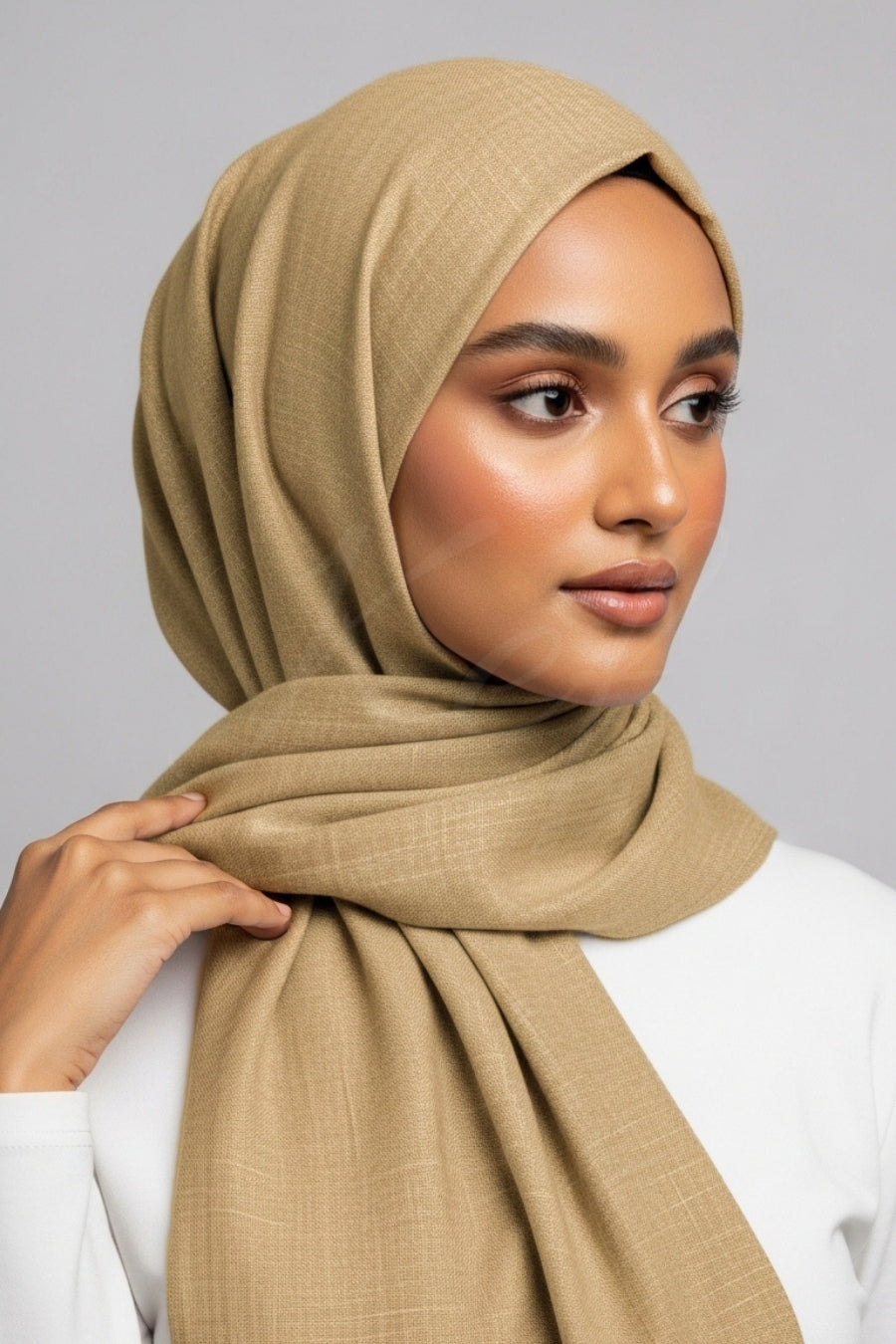Turkish Lawn Hijab - Khaki
