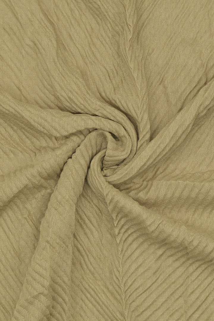 Crinkle Lawn Hijab - Khaki