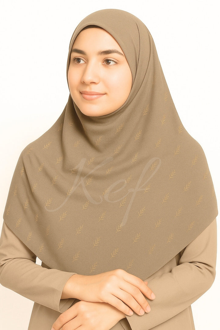 Willow Foil Lawn Hijab - Khaki