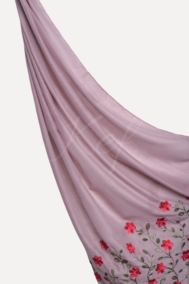 Viola Embroidery Lawn Hijab - Lavender